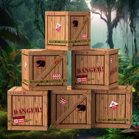 TGMMC dinosaur boxes collection: six wooden party décor pieces for impact