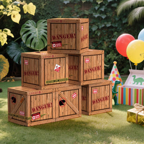 TGMMC dinosaur party table centerpiece arranged for a lively dining display
