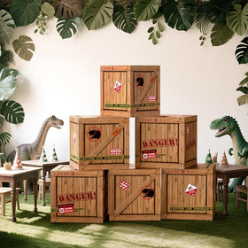 TGMMC dinosaur world park print enhances party theme with bold colors