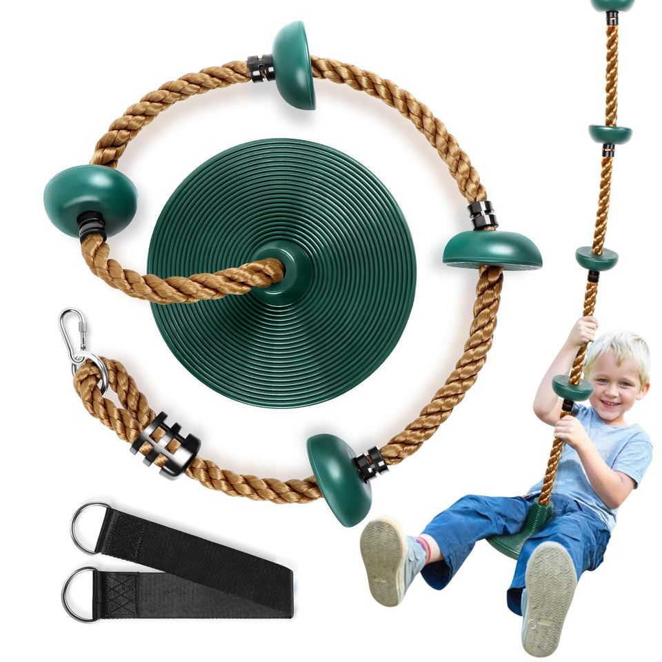 Tgzwme climbing rope tree swing with platforms for sturdy backyard fun