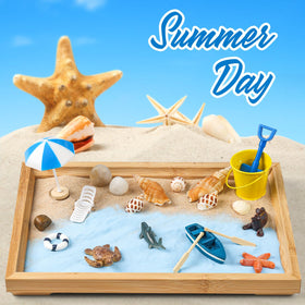 Thaibear Zen Garden Kit shell and starfish accents for mindful arranging.