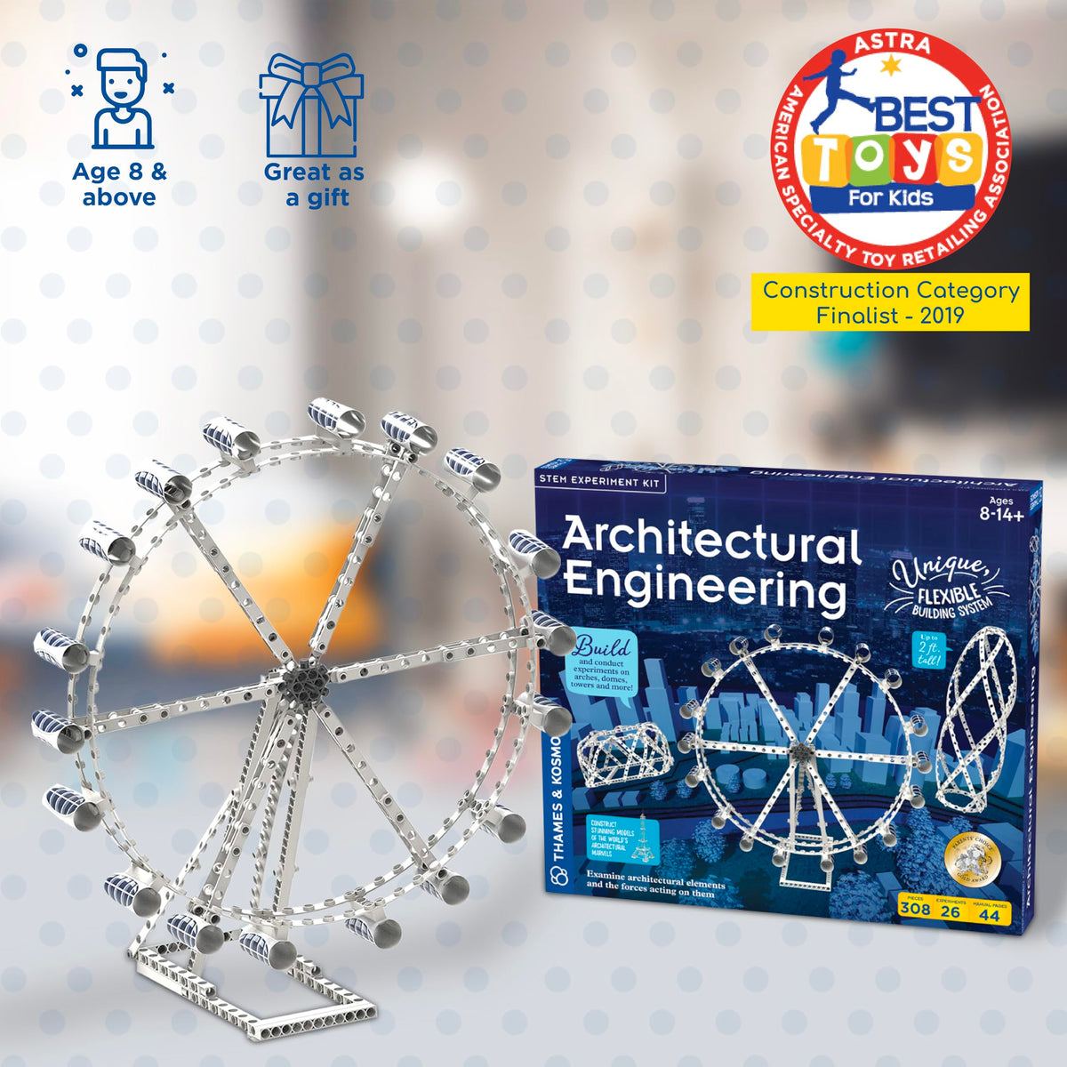 Thames & Kosmos kit showing arches and domes for resilient design concepts.