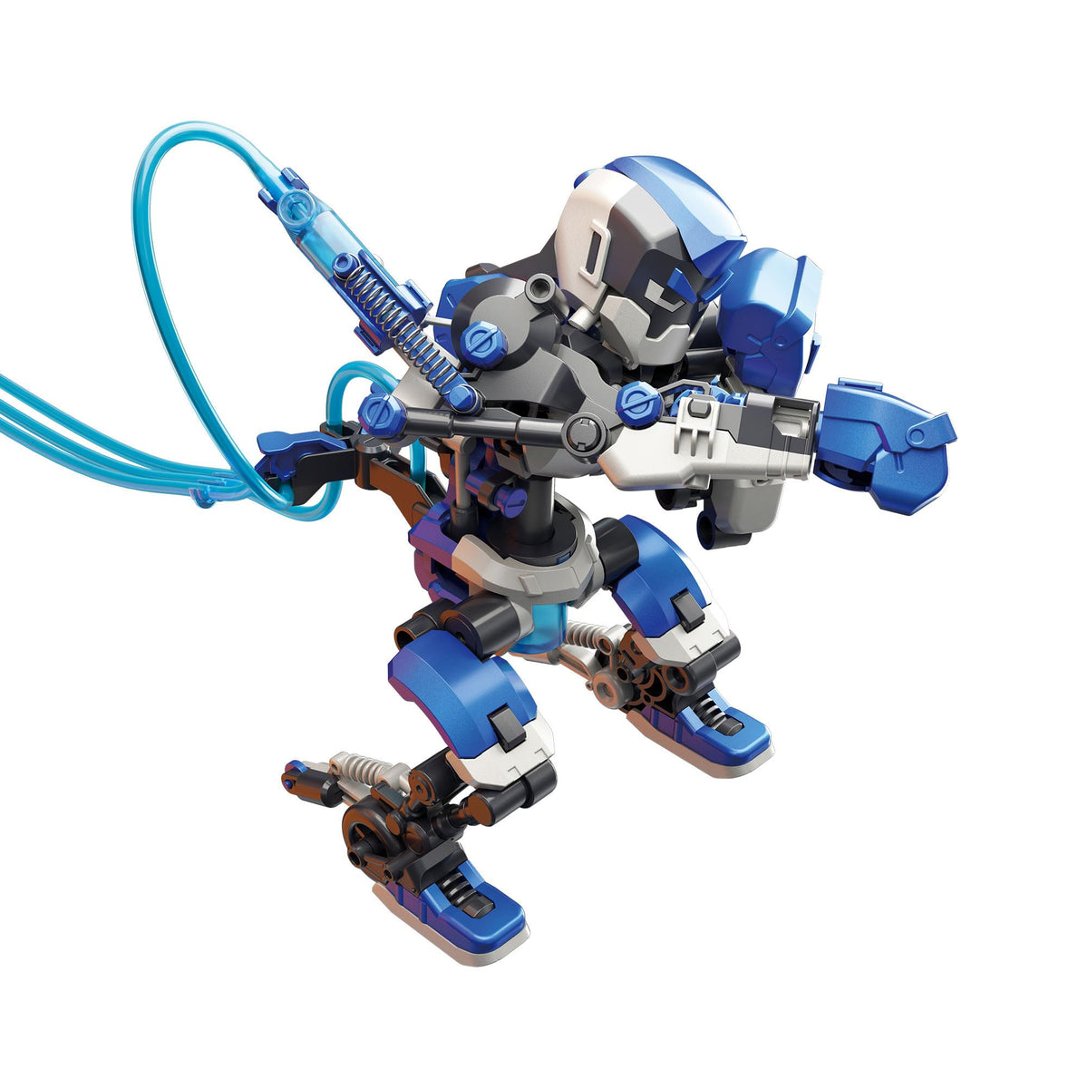 Thames & Kosmos boxing bots demonstrate uppercut action with hydraulics for dynamic play