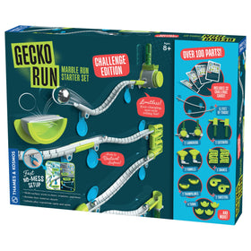 Thames & Kosmos Gecko Run Challenge Edition vertical marble track for compact, tall builds