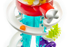 Thames & Kosmos Gumball Machine Maker funnel segment shows energy transfer in action