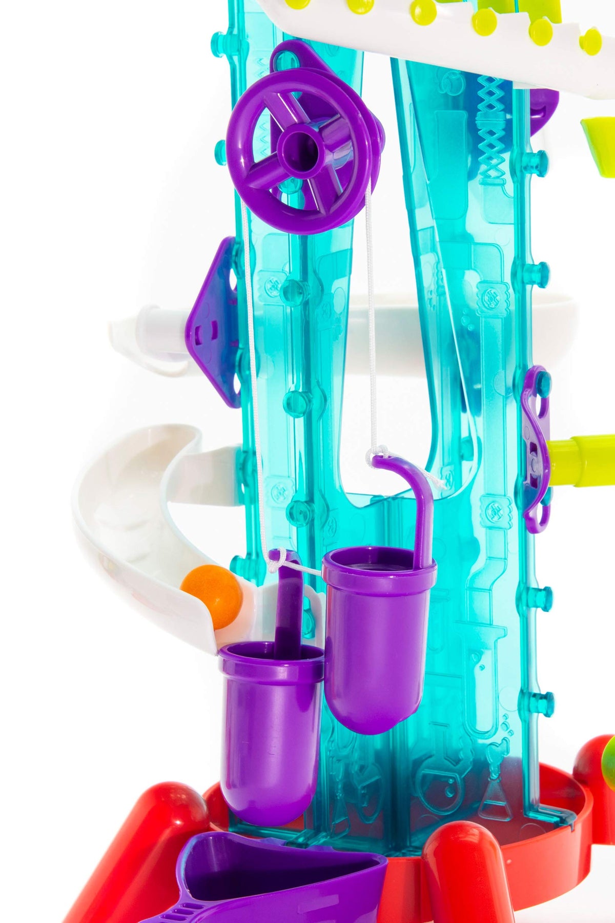 Thames & Kosmos Gumball Machine Maker pendulum section explores motion and momentum