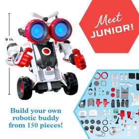 Thames & Kosmos Junior robot built-in buttons enable screen-free control and immediate play.