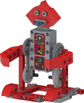Eight motorized robots come alive with gears and a motor box to explore movement.