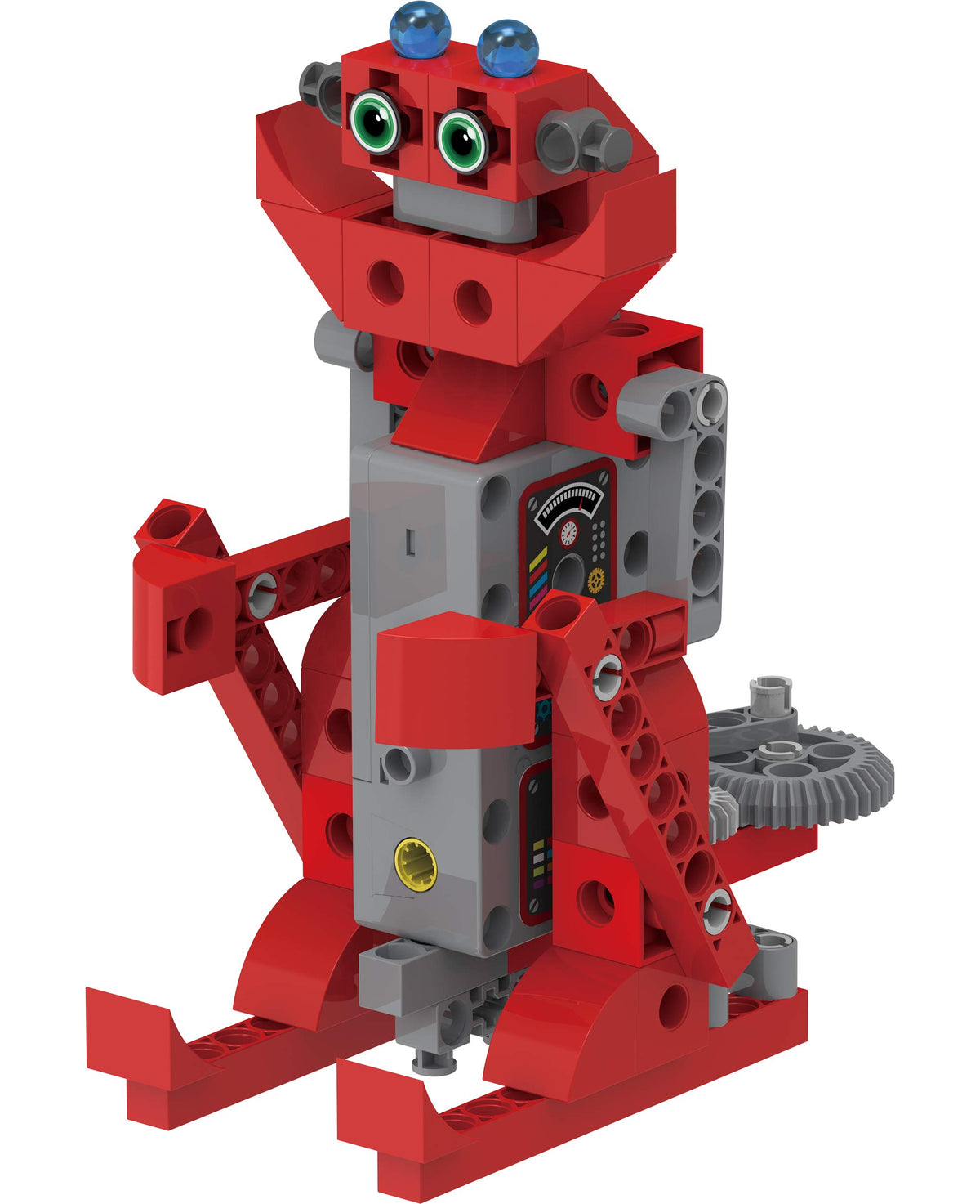 Large cubic pieces fit small hands for easy, confident construction.