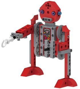 Motor box powers movement safely with gears and connectors.