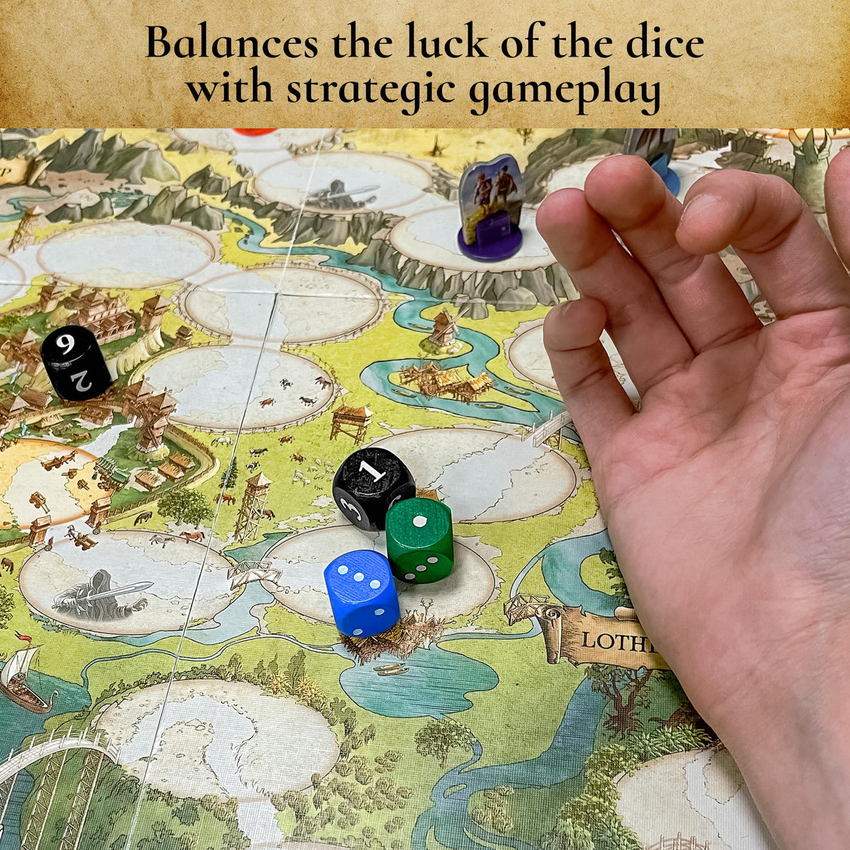 Thames & Kosmos Mount Doom ring-wraiths illustrate peril you will face cooperatively.