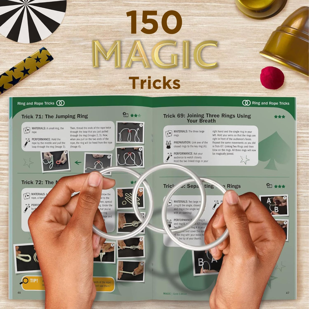Thames & Kosmos Magic Gold Edition 42 props; versatile toolkit for routines.