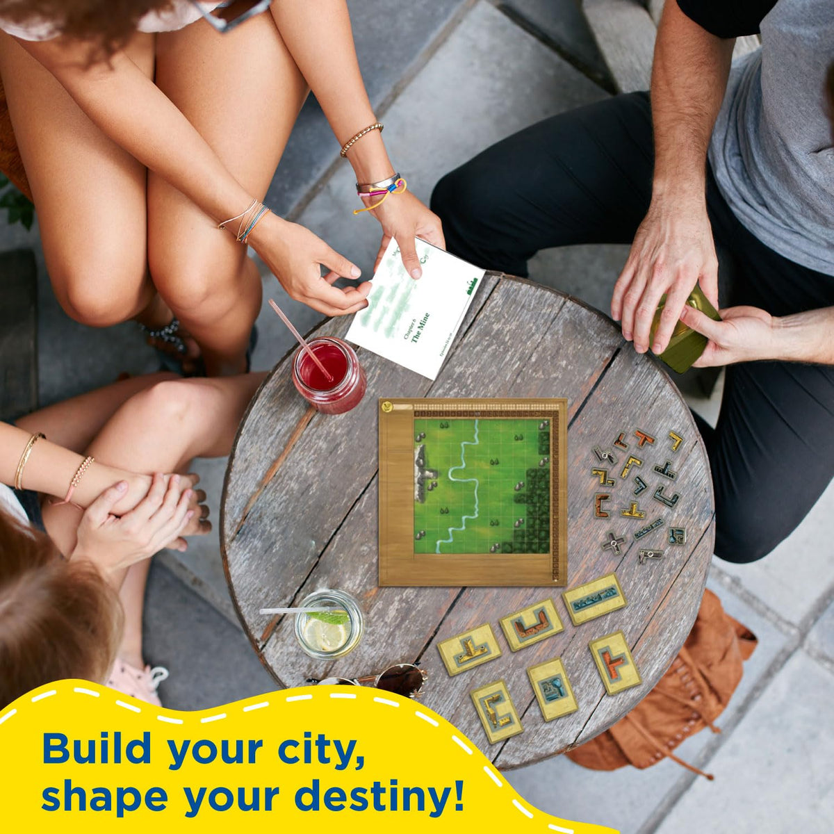 Tactile components and tokens bring city planning to life at the table.