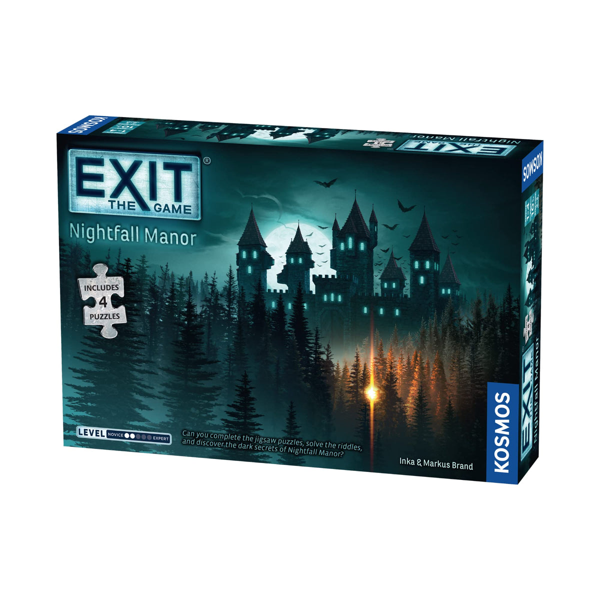 Thames & Kosmos Nightfall Manor box for family game-night fun and home exploration.