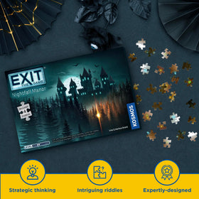 Thames & Kosmos Nightfall Manor supports 1–4 players for shared problem solving.