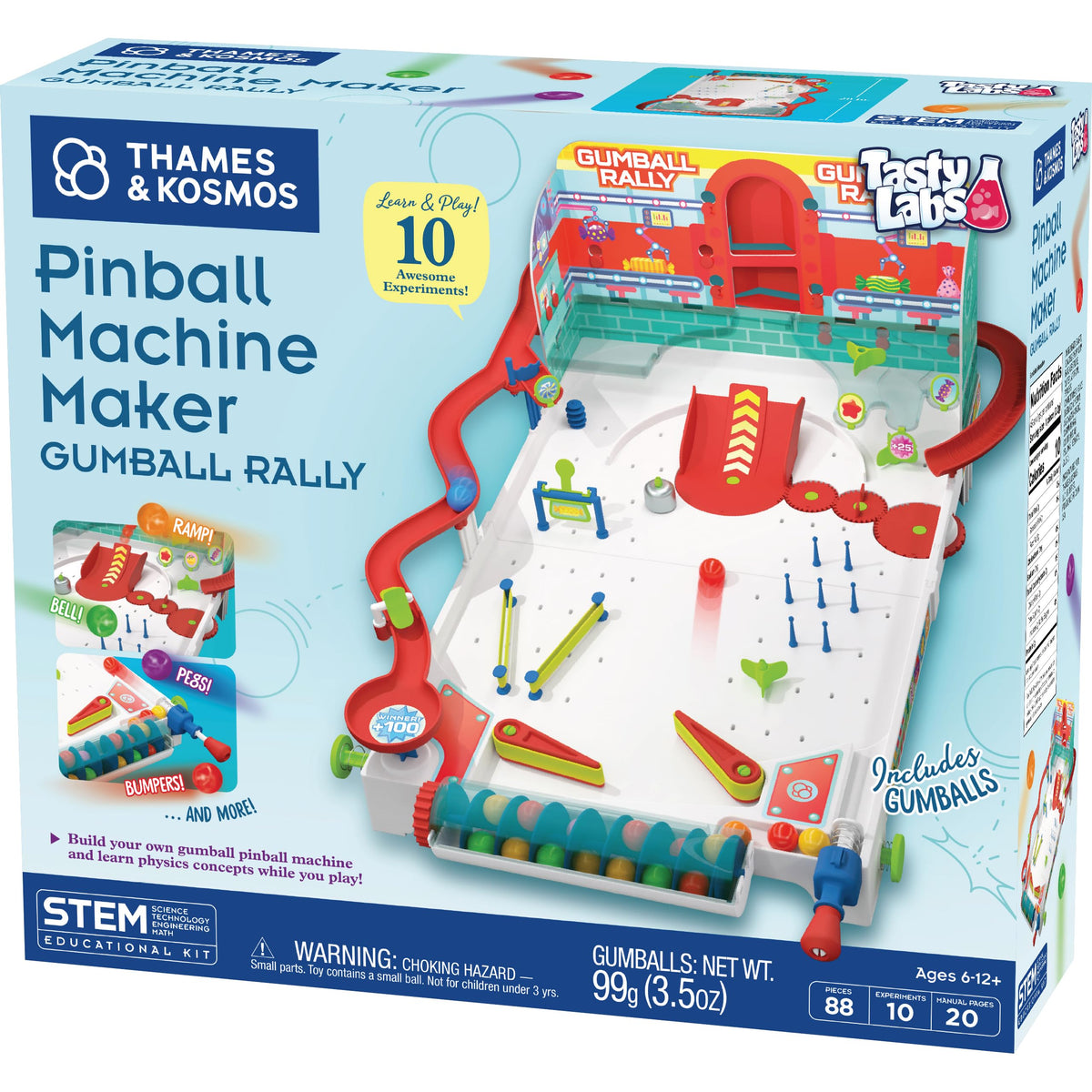 Thames & Kosmos Pinball Machine Maker launcher in action for hands-on physics exploration