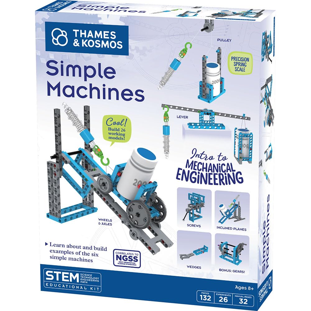 Thames & Kosmos Simple Machines kit overview shows versatile components for hands-on learning