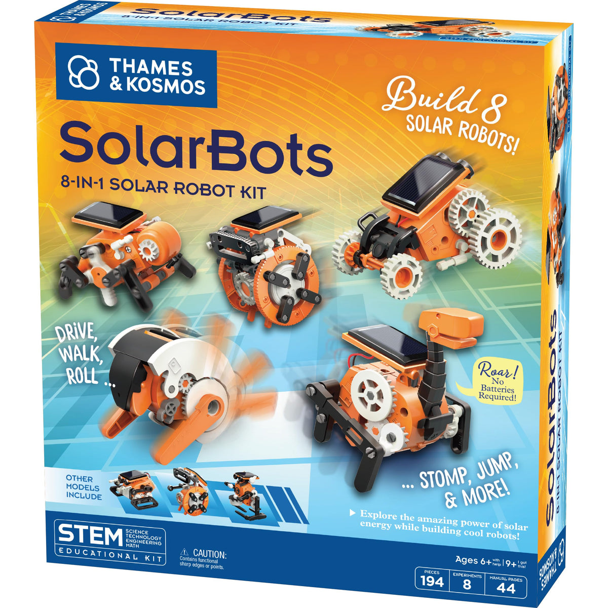 Thames & Kosmos SolarBots drummer bot powered by sunlight for rhythmic motion