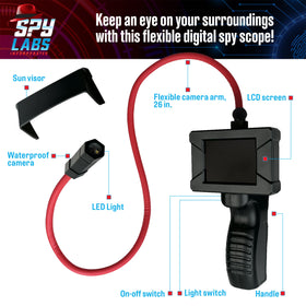 Thames & Kosmos Spy Labs Inc Digital Snake Scope end camera transmits color images to the 2.3-inch LCD.