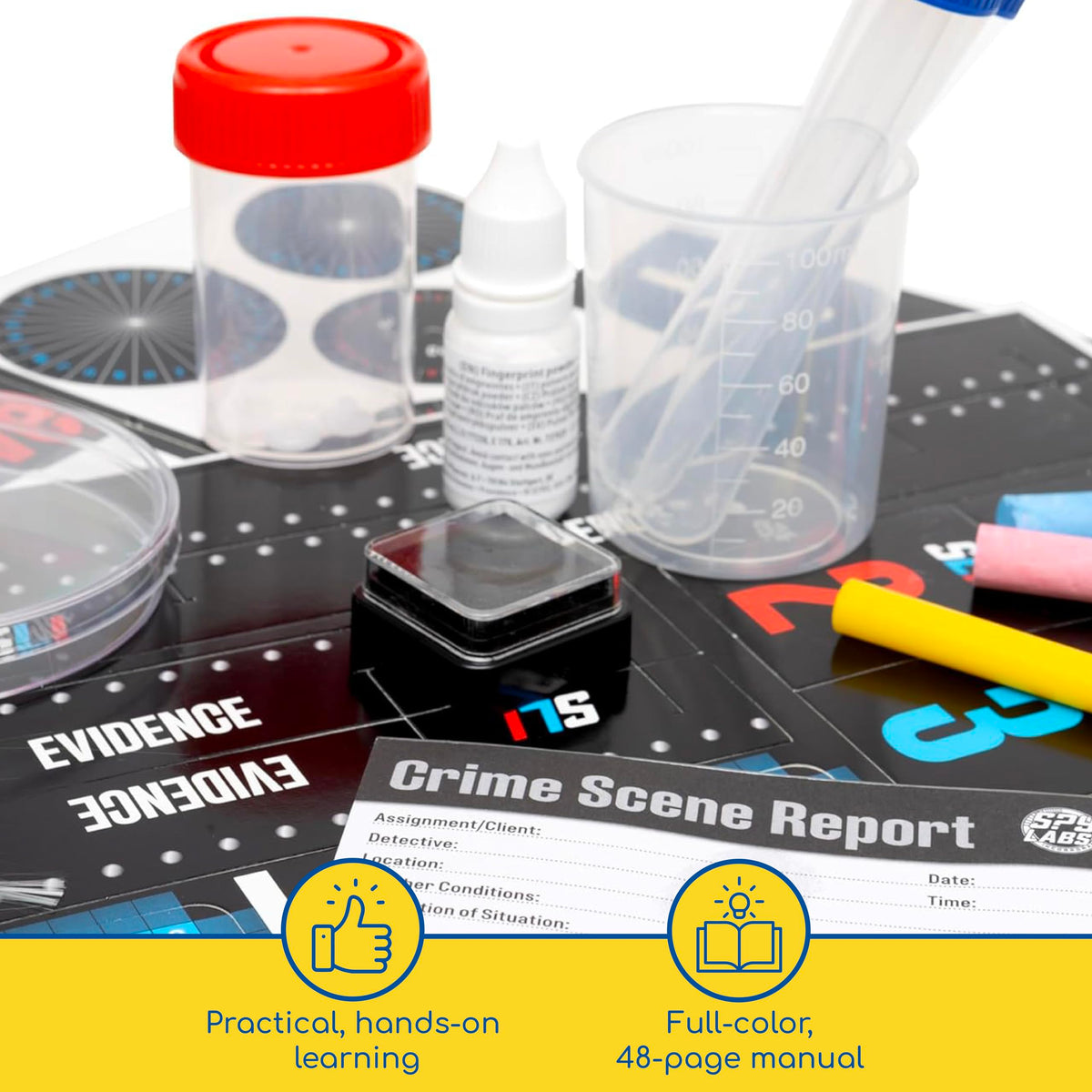 Thames & Kosmos Spy Labs Master Detective Toolkit V2 32-page storybook guides hands-on cases