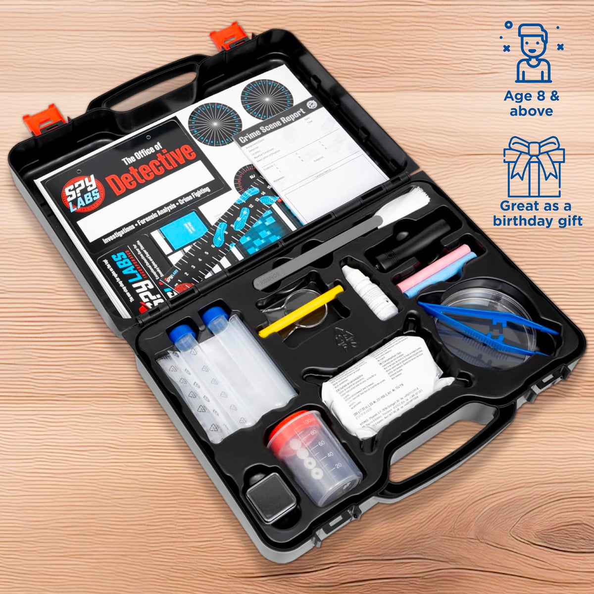 Thames & Kosmos Spy Labs Master Detective Toolkit V2 fingerprint powder lets budding detectives lift clues