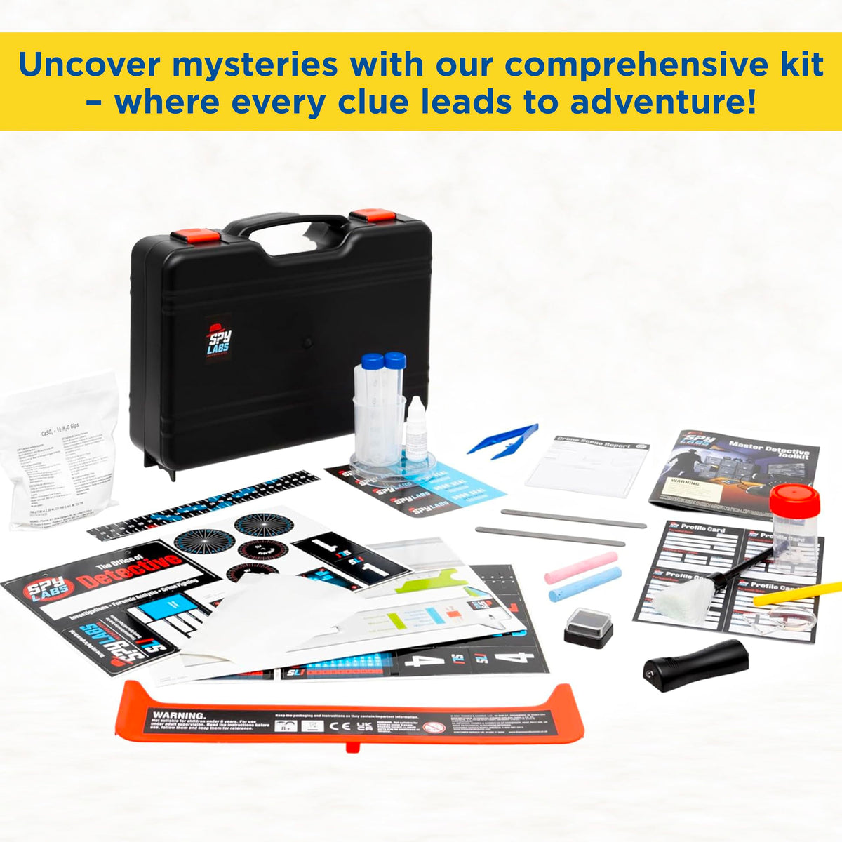 Thames & Kosmos Spy Labs Master Detective Toolkit V2 footprints analysis enables trail testing