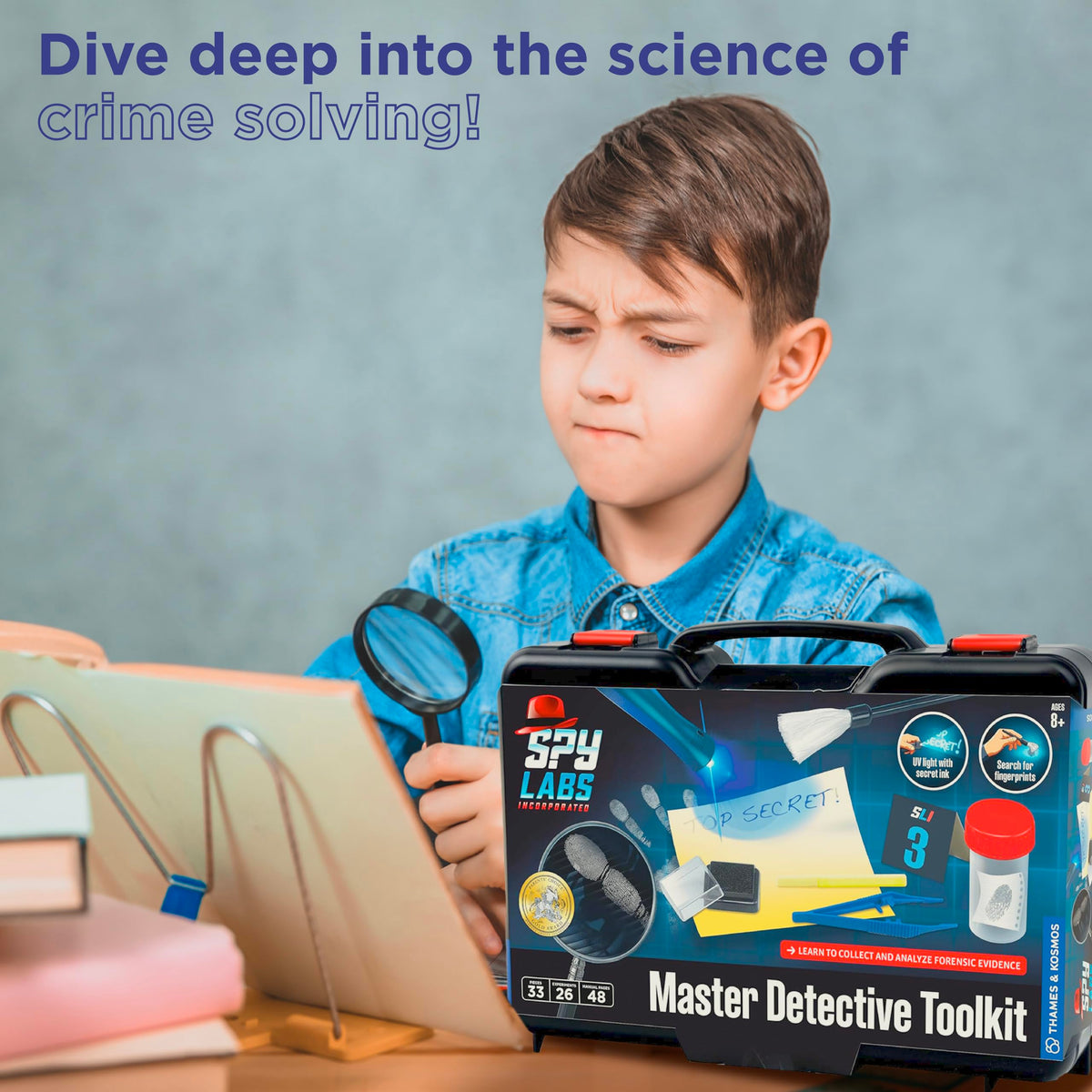 Thames & Kosmos Spy Labs Master Detective Toolkit V2 tire-track impressions for clue gathering
