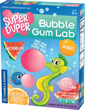 Thames & Kosmos bubble gum lab kit setup for hands-on science fun and tasty gum-making