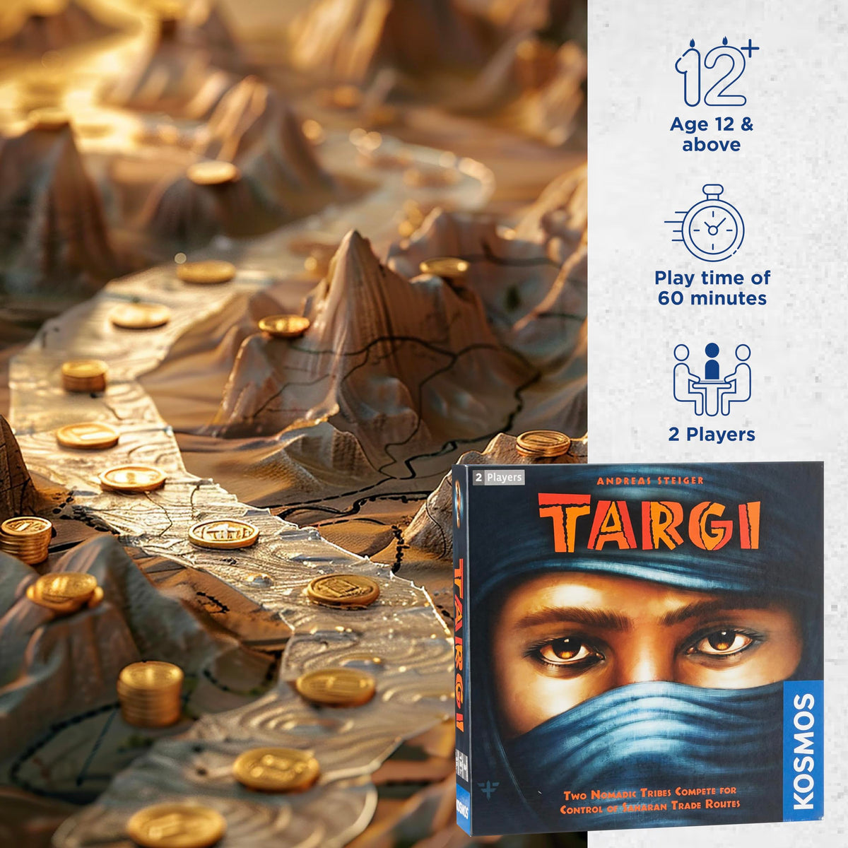 Thames & Kosmos Targi two-player figures on the border for tense play