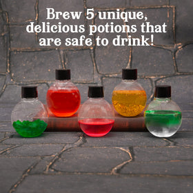 Thames & Kosmos Tasty Labs citrus elixir fizz potion showcasing bubbling chemistry.