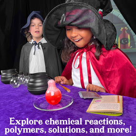 Thames & Kosmos Tasty Labs transmogrification potion changes color for visual learning.