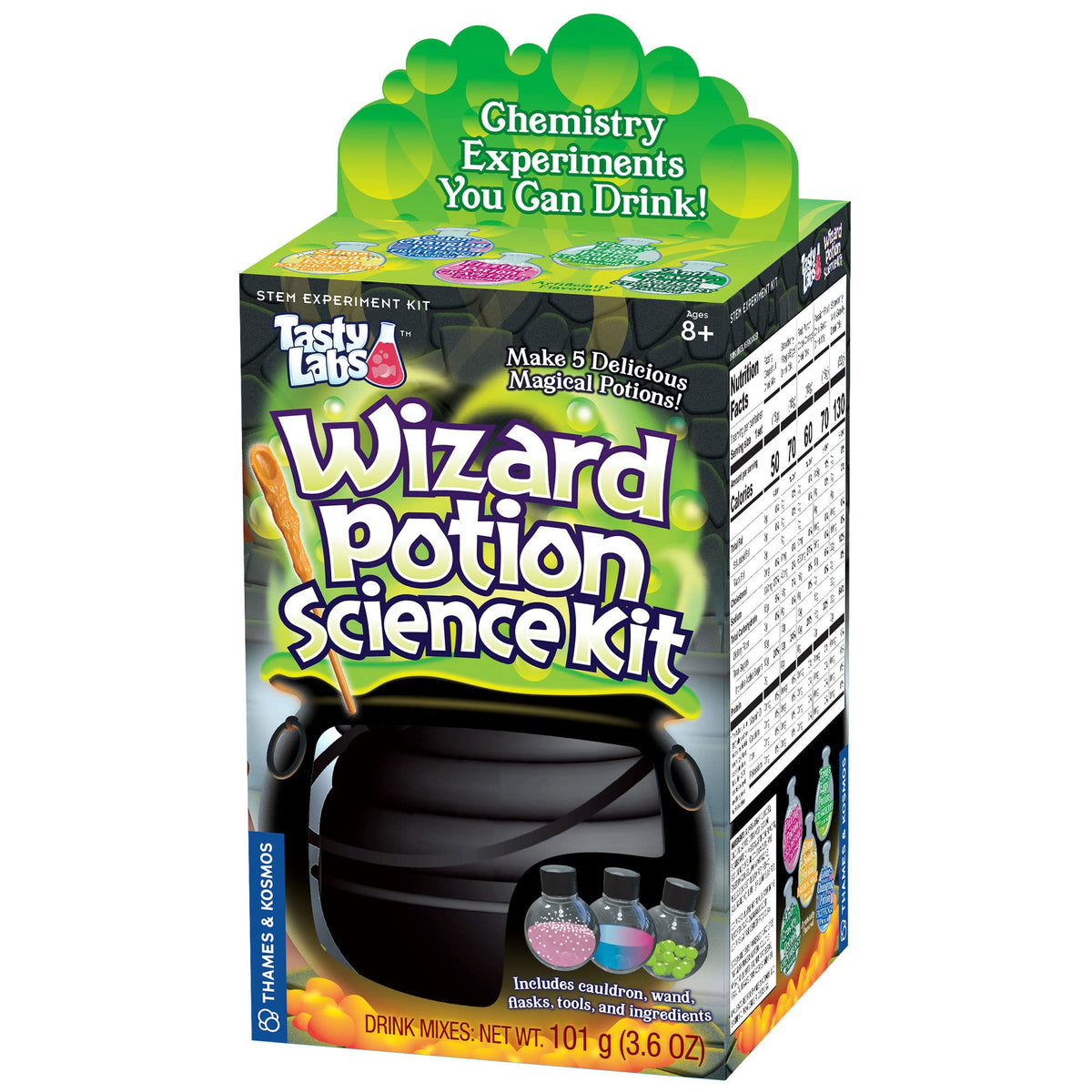 Thames & Kosmos Tasty Labs wizard cauldron for safe, drinkable potion experiments.