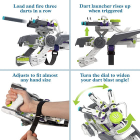 Thames & Kosmos Ultra Bionic Blaster Glove uses hand pressure, no batteries.