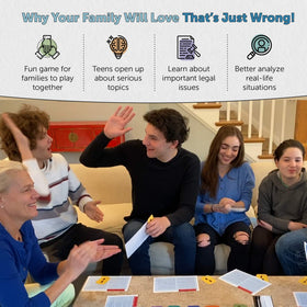 That's Just Wrong! case files cards used to explore ethical dilemmas and judgments.