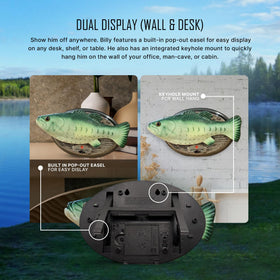 Billy Bass portrait with head turning feature for interactive decor.