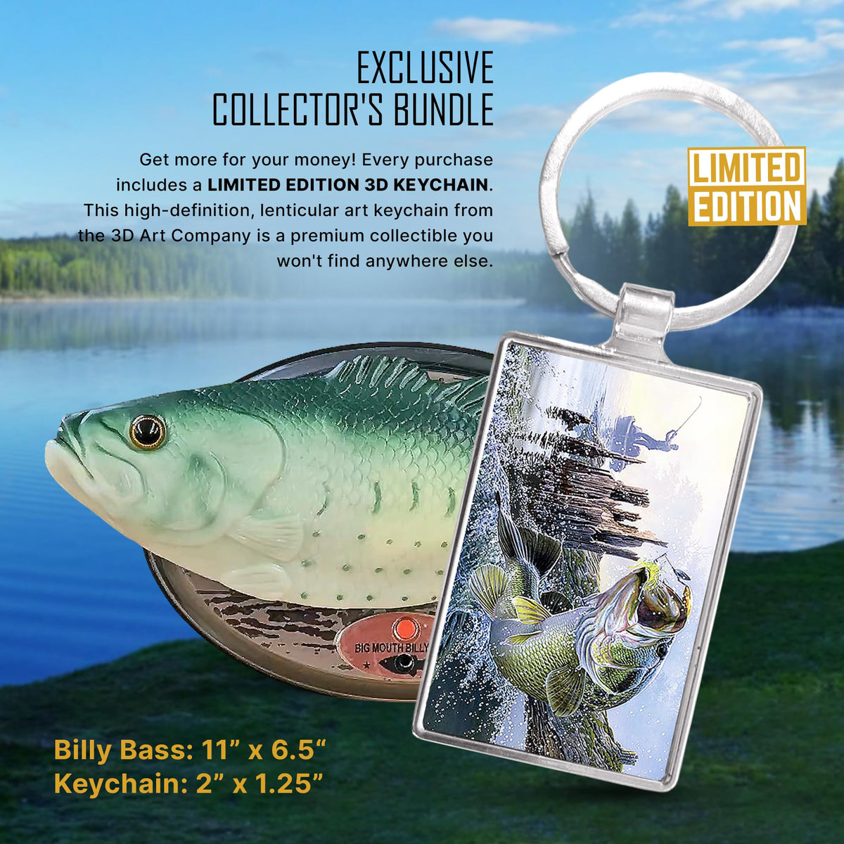 Motion-activated Billy Bass plaque with head turn and mouth movement for dynamic display.