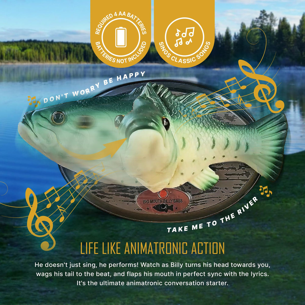 Exclusive 3D Largemouth Bass keychain with lenticular art, a premium collectible.