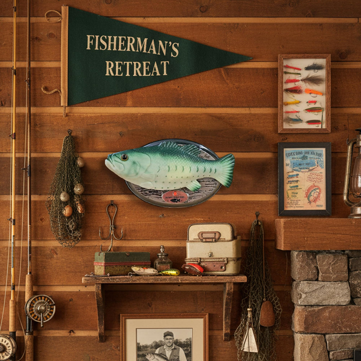 Sings two songs, Take Me to the River and Don’t Worry Be Happy, on demand.