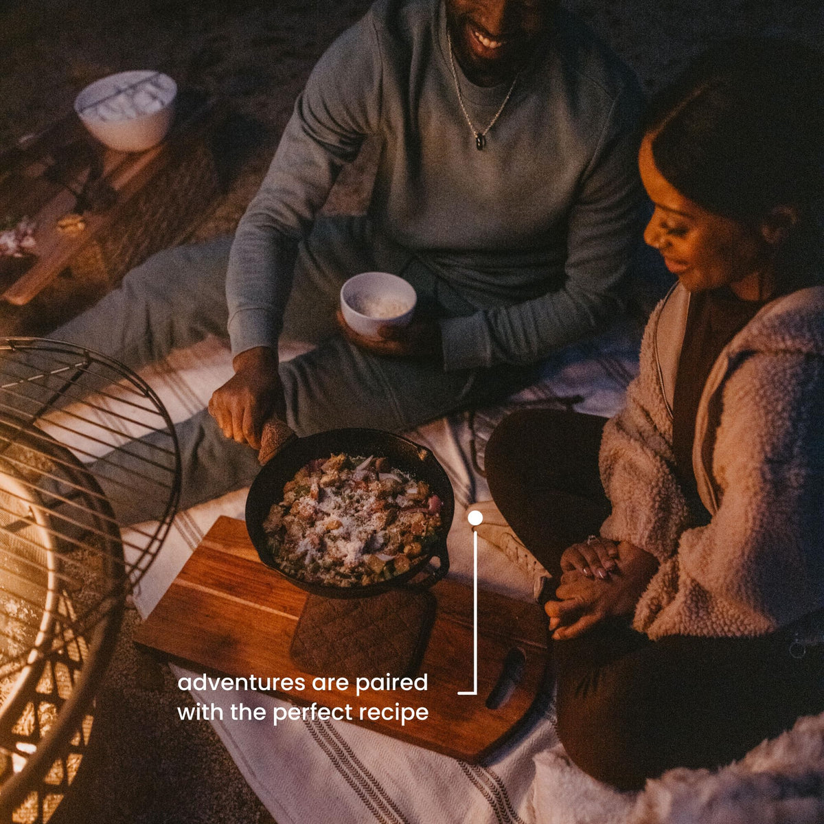 The Adventure Challenge Dinner Dates table setup for two on a cozy night