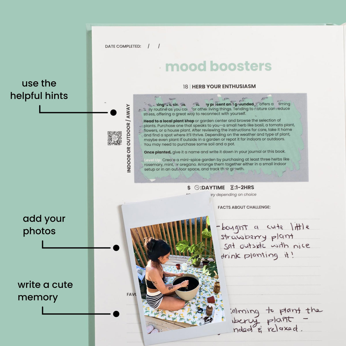 The Adventure Challenge Solo Edition mindfulness journey visual keepsake for solo adventures