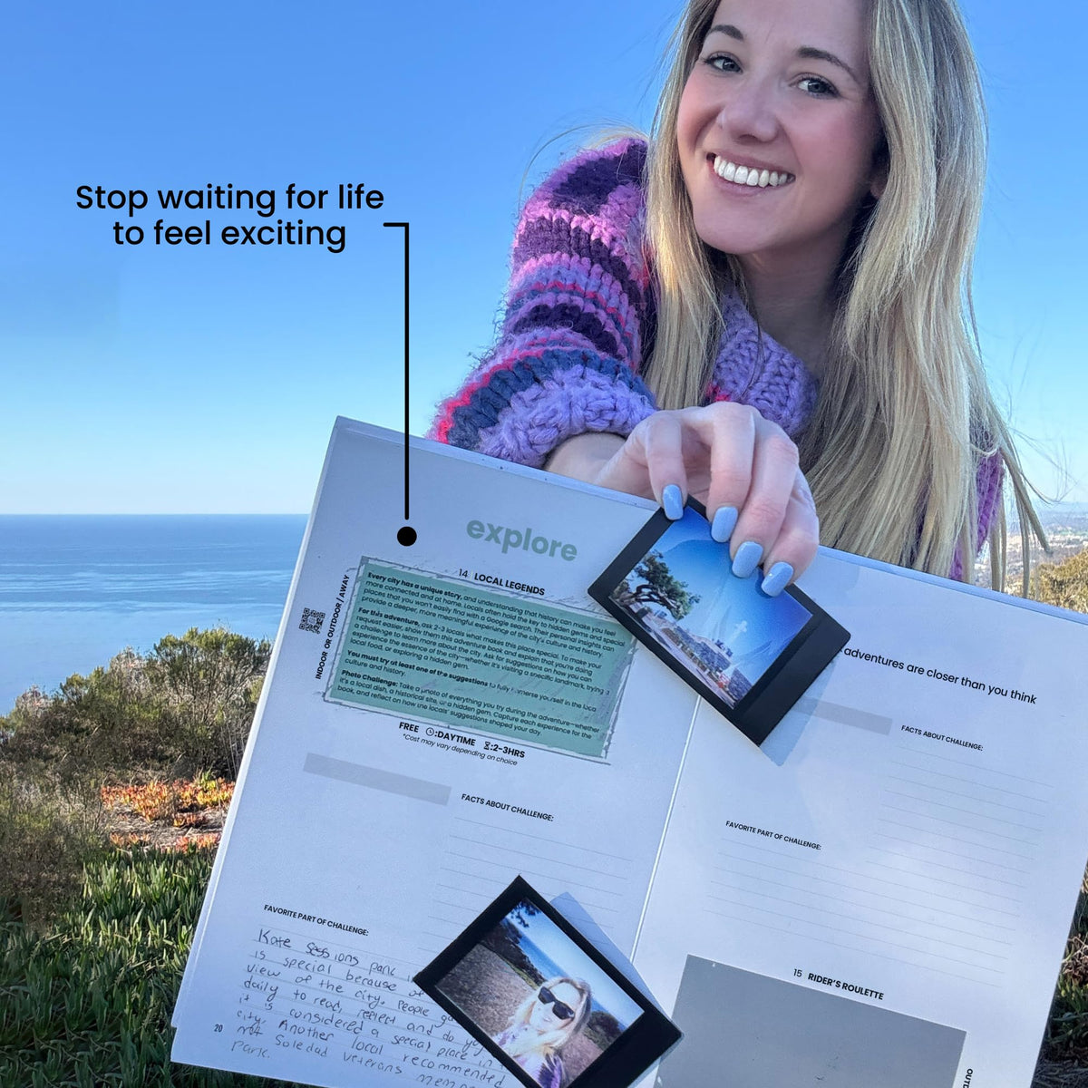 The Adventure Challenge Solo Edition reflection notes for personal growth