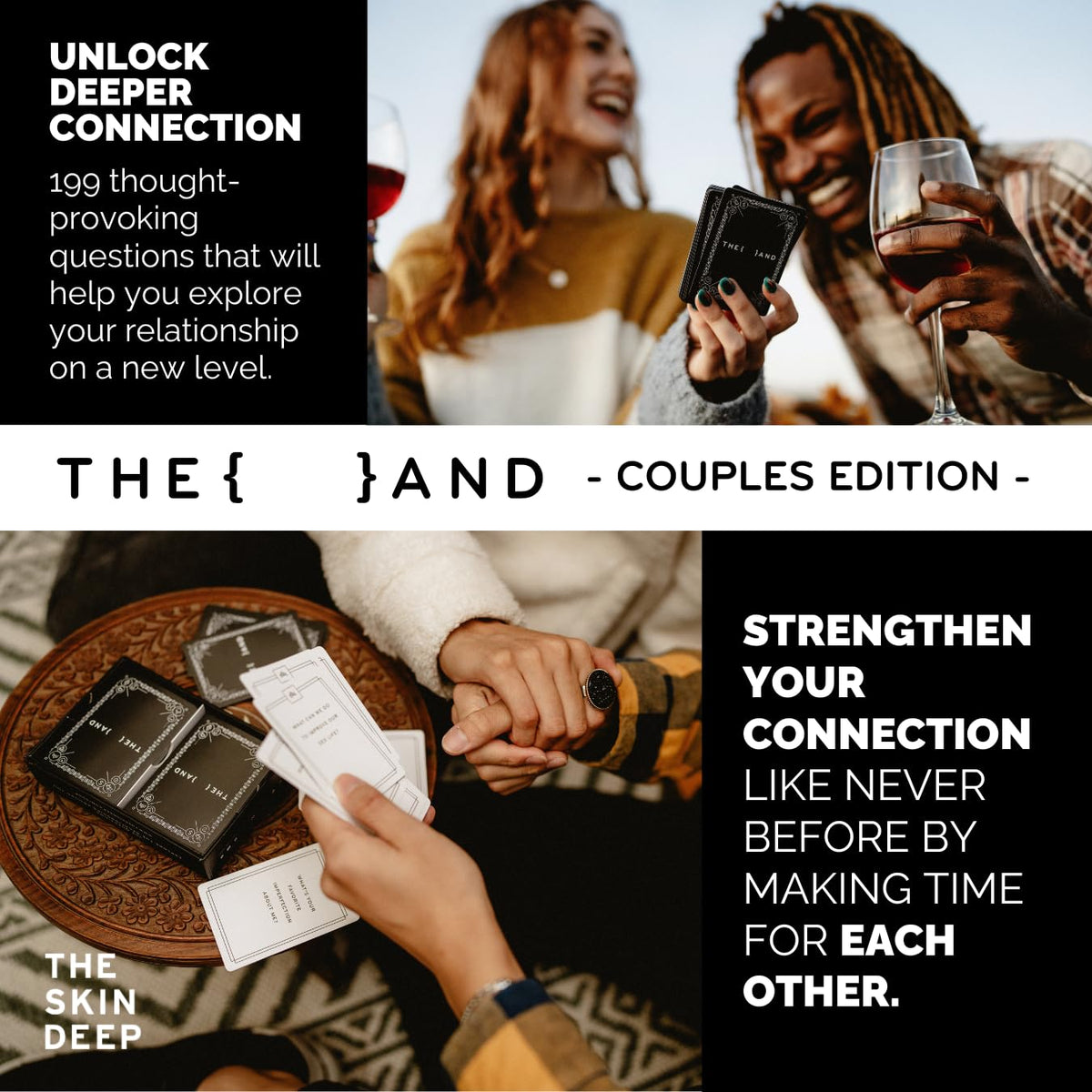 Date night setup with THE AND Couples Edition ready to spark honest talks