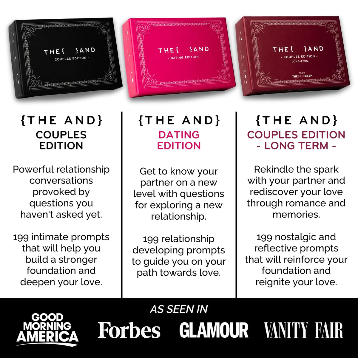 Gift-ready THE AND Couples Edition bundle for anniversaries or holidays