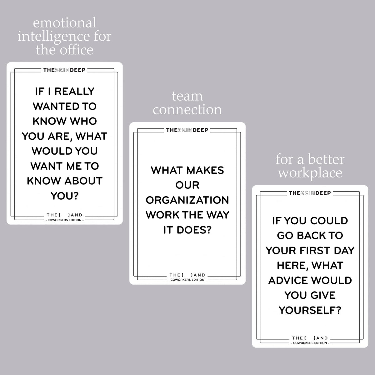 The AND Coworkers Edition conversation starters ready for onboarding sessions.