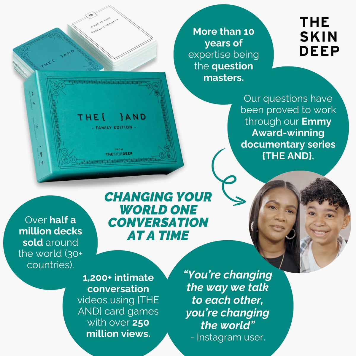 The And Family Edition family game night setup supports bonding through conversation.