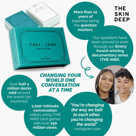 The And Family Edition family game night setup supports bonding through conversation.
