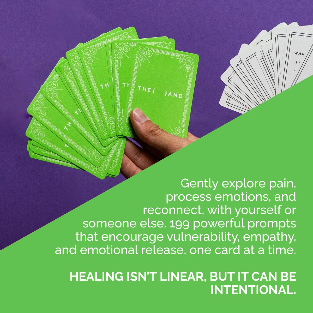 The And Healing Edition questions card encourages empathy in discussions.