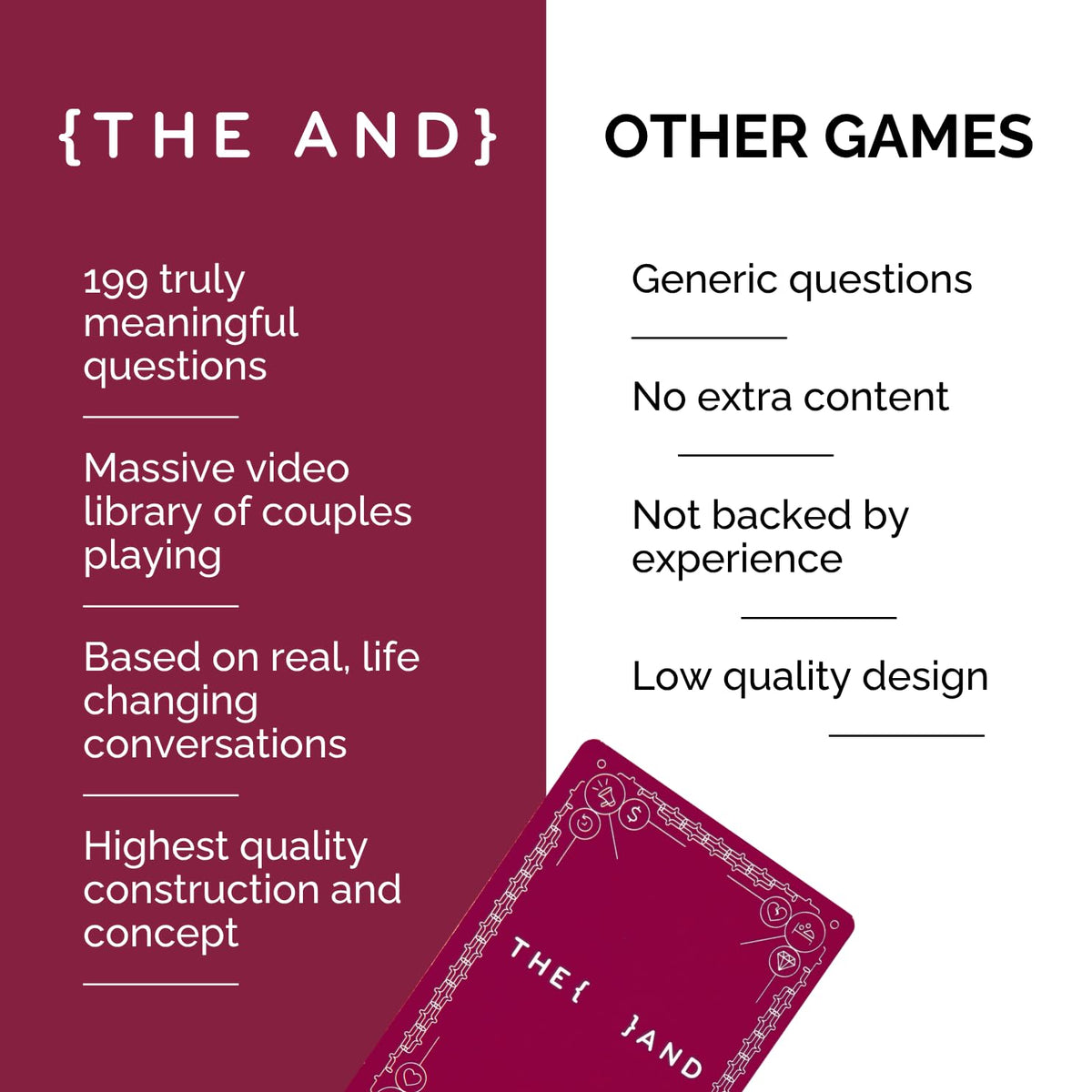Back view of deck showing 199 prompts inside.