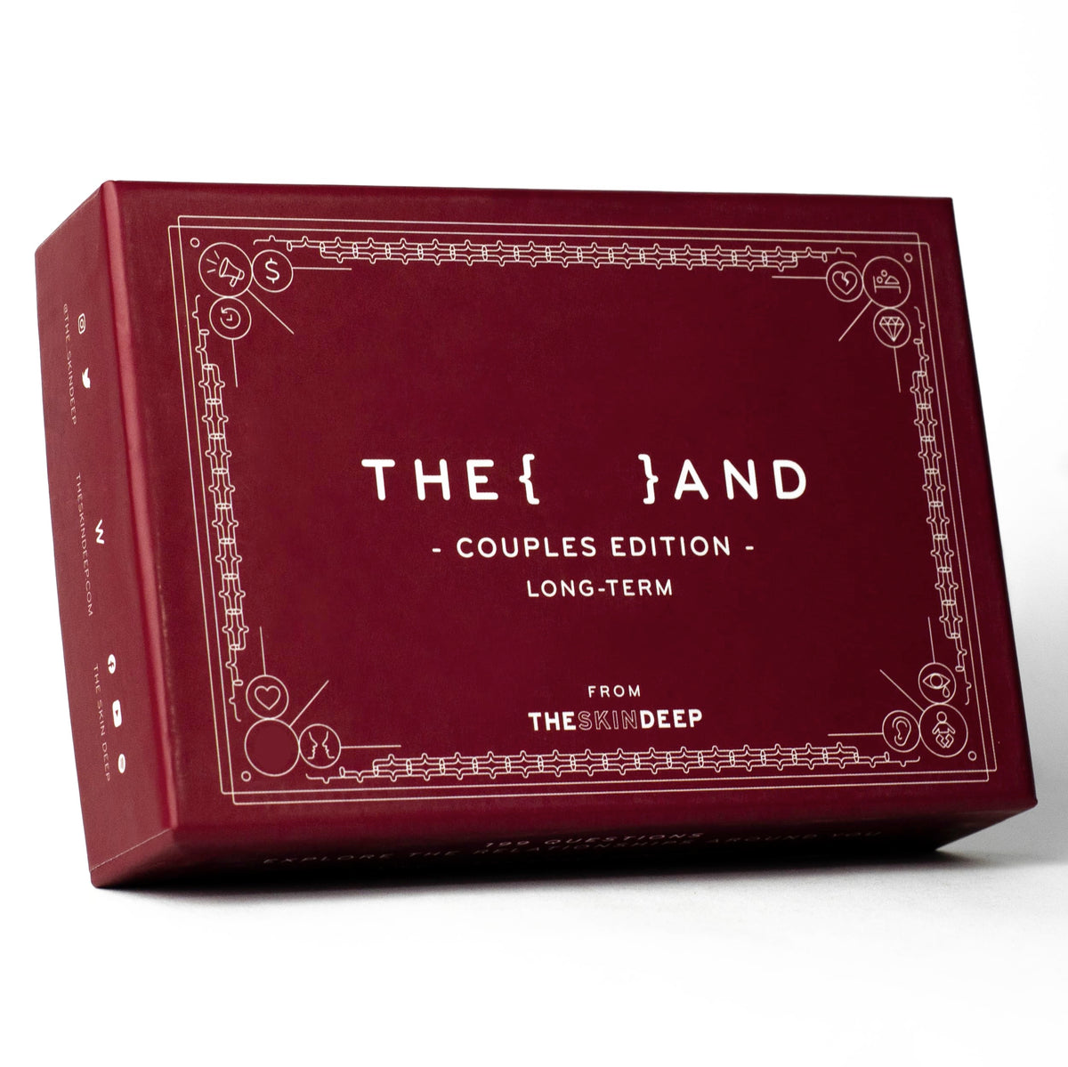 THE AND Long Term Couples Edition deck on table invites intimate conversation.