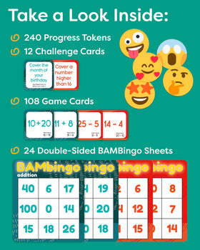 The Bambino Tree Bingo subtraction cards support spaced practice and fluent subtraction.